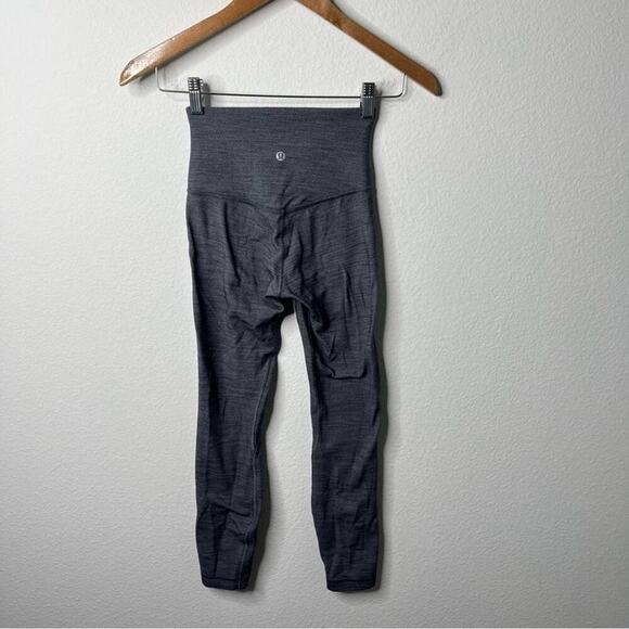 Lululemon Grey Align Leggings Herringbone Heathered Black Grey 25* Womens Size 4 - Picture 6 of 8